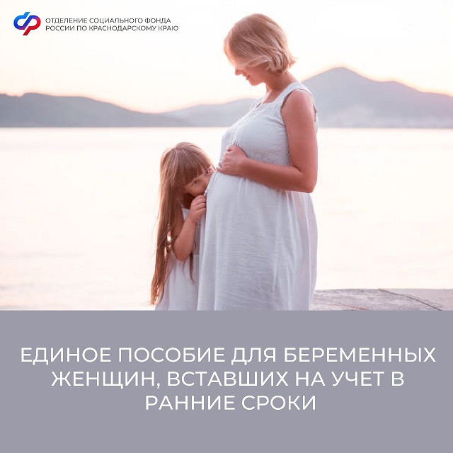 Более 13 тысяч беременных жительниц Краснодарского края получают единое пособие